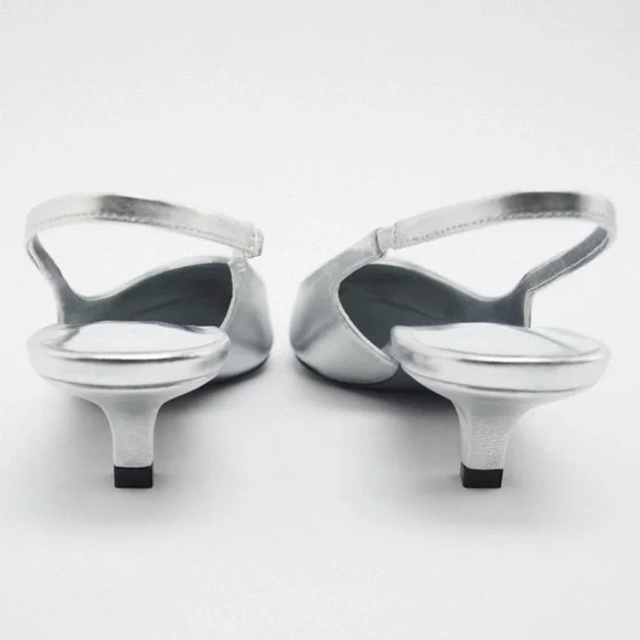 ❌SOLD❌NWT Zara Leather Slingback Shoes Size 7.5(38) - Picture 9 of 10